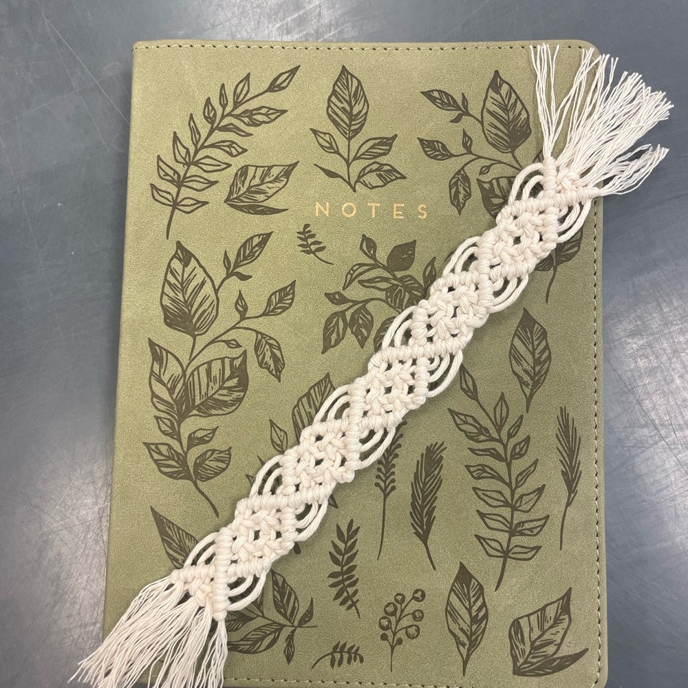 Cream Macrame Bookmark